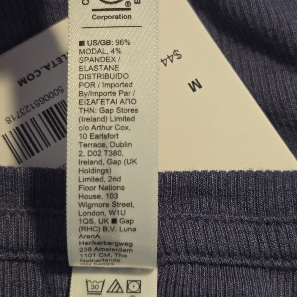 Athleta Womens Blue Ribbed Modal Well Rested Sleep Tank Top Medium - Picture 9 of 10